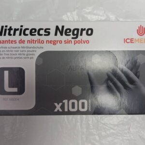 Guantes de Nitrilo Negros 
Sin Polvo 100 unidad